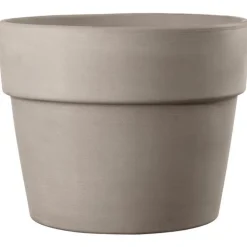 Pot en terre cuite gris clair Deroma Perfetto Grafite - Ø 50 x H 38,9 cm