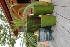 Pot en terre cuite émaillée vert Forêt Les Poteries d’Albi Sydney - Ø 45 x H 61 cm