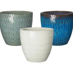 Pot en terre cuite émaillée Deroma Woolly - Ø 37 x H 33 cm