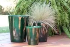 Pot en terre émaillée vert Jade Les Poteries d’Albi Sydney - Ø 37 x H 44 cm