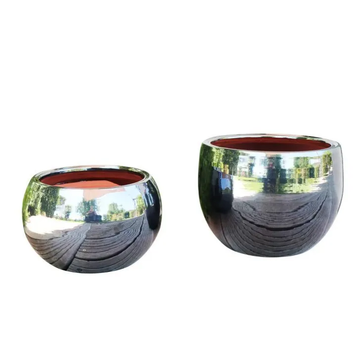 Pot gris gamme le lisère Ø 25 cm