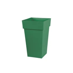Pot haut carré Toscane coloris vert jungle 39 x 39 x 65 cm de 62 L