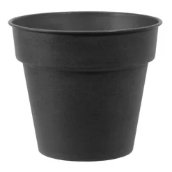 Pot horticole en acier peint anthracite Ø 37 x H 32 cm