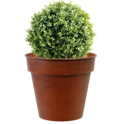 Pot horticole en acier peint brun antique Ø 37 x H 32 cm