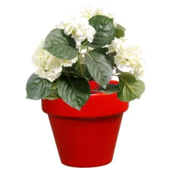 Pot horticole en terre cuite émaillée Rouge – D19 x H17