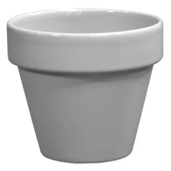 Pot horticole émaillé gris Ø 14 cm