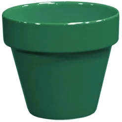 Pot horticole émaillé vert forest Decolines - Ø 19 x H 17 cm