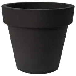 Pot Ikon Tourterelle noir perle en polyéthylène Euro3plast - Ø 50 cm
