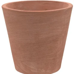 Pot Moderne conique 6 L en terre cuite claire Ø 19 x H 19 cm