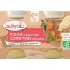 Pot pomme clémentine bio Babybio - 2 x 130 g