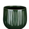 Pot rond Edelman Hollande cannelé vert foncé Pablo – Ø 18 x H 16 cm