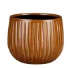 Pot rond Edelman Hollande cannelé ocre Pablo – Ø 16 x H 14 cm