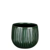 Pot rond Edelman Hollande cannelé vert foncé Pablo – Ø 16 x H 14 cm
