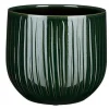 Pot rond Edelman Hollande cannelé vert foncé Pablo – Ø 25 x H 20 cm