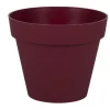 Pot rond en polypropylène rouge Bourgogne Eda Toscane 3 L - Ø 20 x H 17 cm