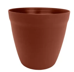 Pot rond lilo Poetic botanic® coloris marron en plastique recyclé 20,8 L - Ø 35 cm