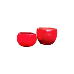Pot rouge gamme le lisère Ø 25 cm
