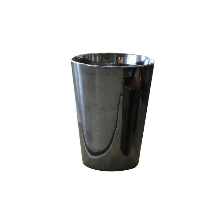 Pot Sydney coloris métal H 35 x Ø 33 cm