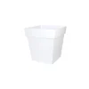 Pot Toscane carré coloris blanc 49,5 x 49,5 x 52,5 cm de 87 L