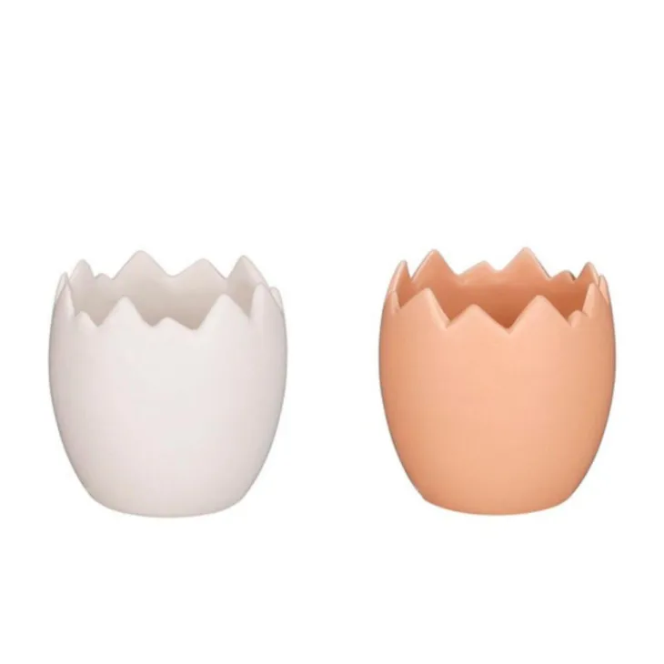 Pot œuf coloris blanc dolomite - Ø 8 cm