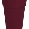 Pot vase haut en plastique rouge Bourgogne Eda Toscane 67 L - Ø 46 x H 65 cm