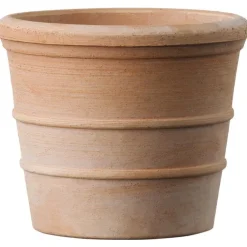 Pot Vaso en terre cuite coloris Terre rosée Deroma Vaso mini Siena Toscana - Ø 11 x H 9,4 cm