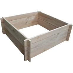 Potager carré brut haut botanic® - 90 x 90 x 32 cm
