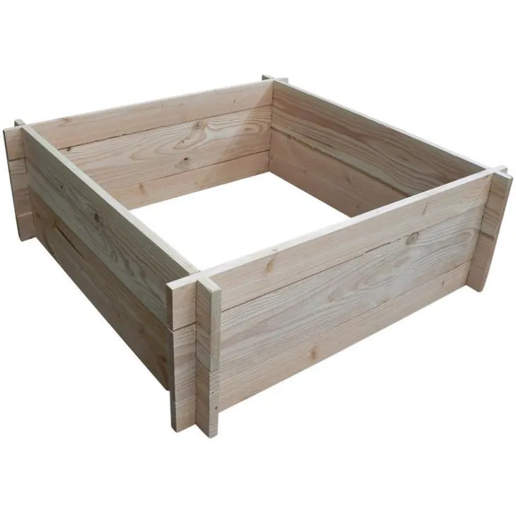 Potager carré brut haut botanic® - 90 x 90 x 32 cm