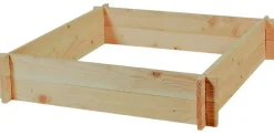 Potager carré en bois de sapin PEFC - 90 x 90 x 16 cm