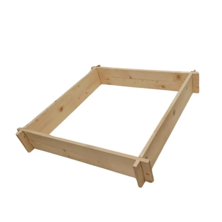 Potager carré en bois de sapin PEFC - 90 x 90 x 16 cm