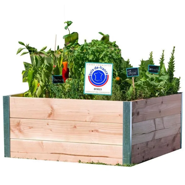 Potager carré en bois Mon Petit Potager gamme Design - 80 x 75 x 36 cm