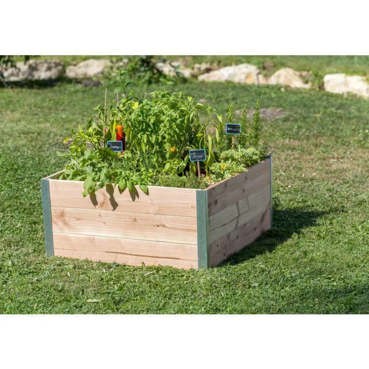 Potager carré en bois Mon Petit Potager gamme Design - 80 x 75 x 36 cm