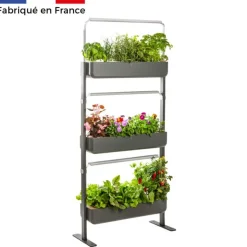 Potager coloris graphite Gourmet Indoor Véritable - 3 étages