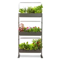 Potager coloris graphite Gourmet Indoor Véritable - 3 étages