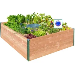 Potager composteur en bois Mon Petit Potager Keyhole petit modèle - 120 x 115 x 48 cm