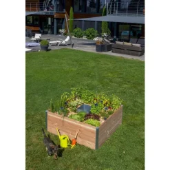 Potager composteur en bois Mon Petit Potager Keyhole petit modèle - 120 x 115 x 48 cm