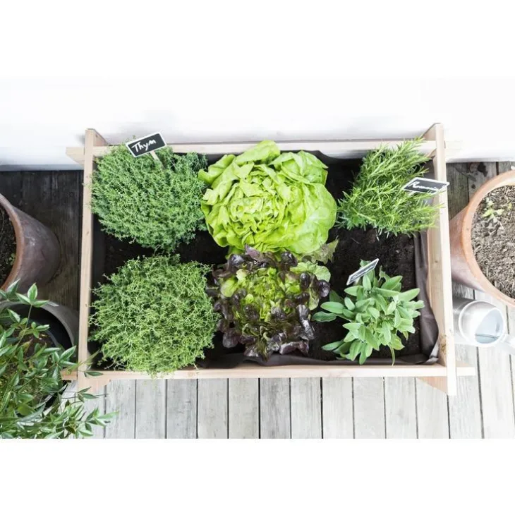 Potager rectangulaire avec feutre géotextile botanic® - 90 x 60 cm