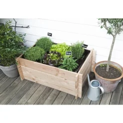 Potager rectangulaire avec feutre géotextile botanic® - 90 x 60 cm