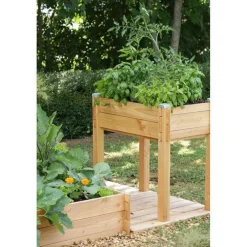 Potager sur pieds avec feutre géotextile botanic® - 90 x 60 x 88 cm