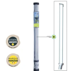 Poteau pour hamac amovible coloris gris en aluminium Gard&Rock - Ø 10 cm x 1,15 m