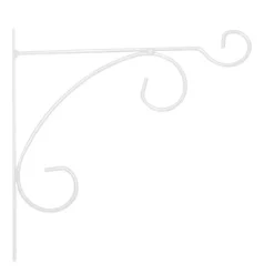 Potence en fer rond blanc 32 cm