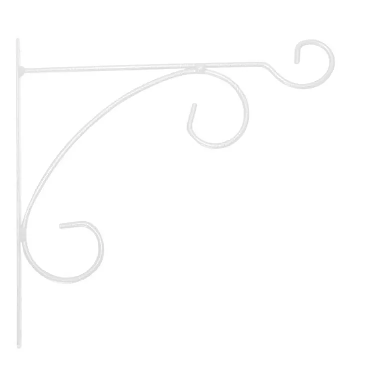 Potence en fer rond blanc 32 cm