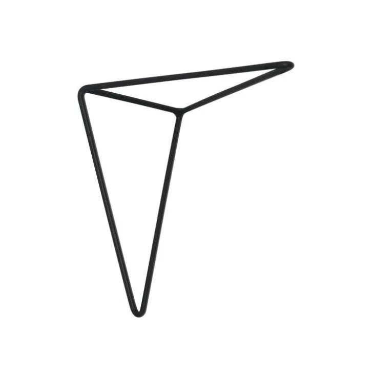 Potence moderne en fil rond gris anthracite Louis Moulin - 21 x 21 cm