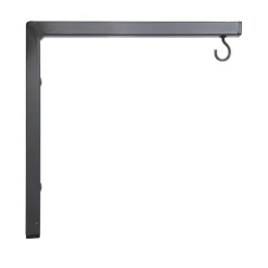 Potence moderne en tube carré d’acier époxy anthracite Louis Moulin - 30 x 30 cm