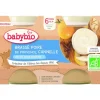 Pots brassés Poire Cannelle 2x130 g 6 mois+