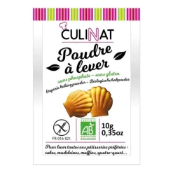 Poudre à lever sans gluten sans phosphate Culinat 8x10g