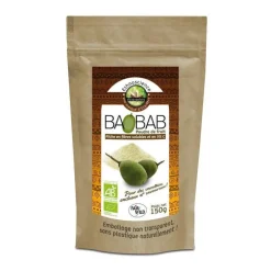 Poudre de fruit de baobab bio en sachet de 150 g