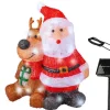 Père Noël lumineux solaire en acrylique rouge à 80 LED blanc froid pour extérieur - 40 cm