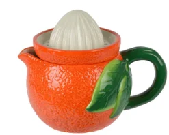 Presse-agrumes en dolomite en forme d’orange - 15 x 21 x 12 cm