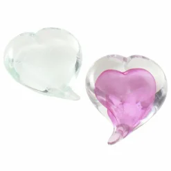Presse-papier forme cœur en verre Kardia - 8 x 11 x 3 cm